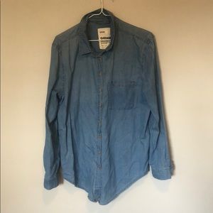Denim boyfriend button-up
